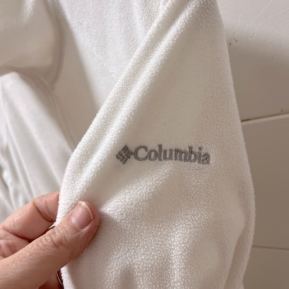 COLUMBIA – Off-White Fleece Pullover M - Picture 5 of 8